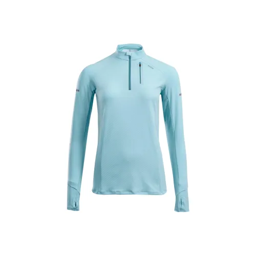 DECATHLON Бег Т-Рубашка Женская Ледяной Синий