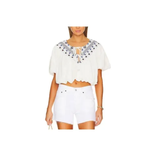 FREE PEOPLE Рубашка Женская Белая