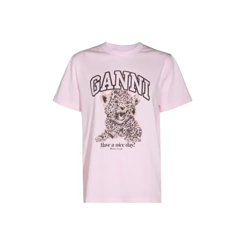 GANNI Розовые Женские Футболки