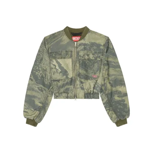 DIESEL Зеленый камуфляж Женские Куртки