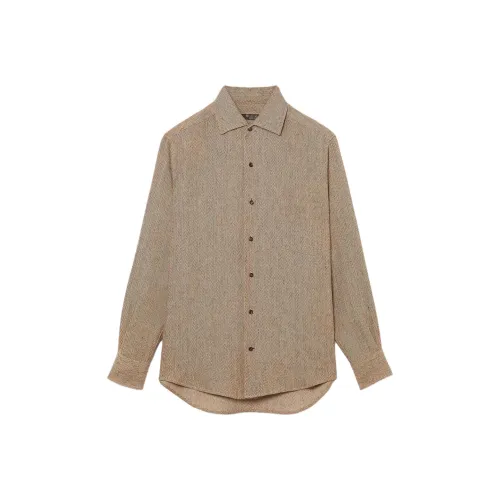 Loro Piana SS25 Рубашка Женская Коричневая