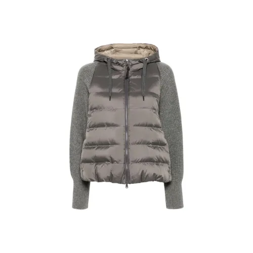 Brunello Cucinelli Серые Женские Пуховики