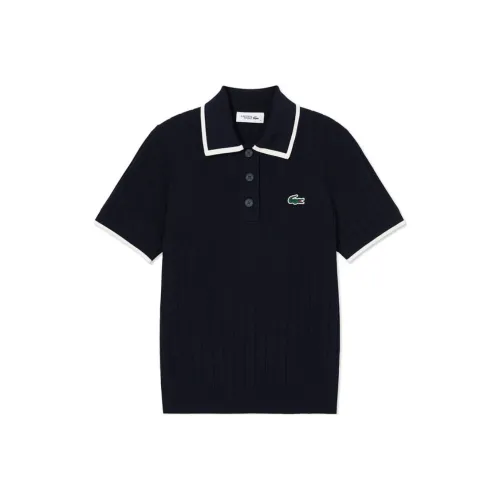 LACOSTE HHW/Темно-синий/Белый Женские Поло
