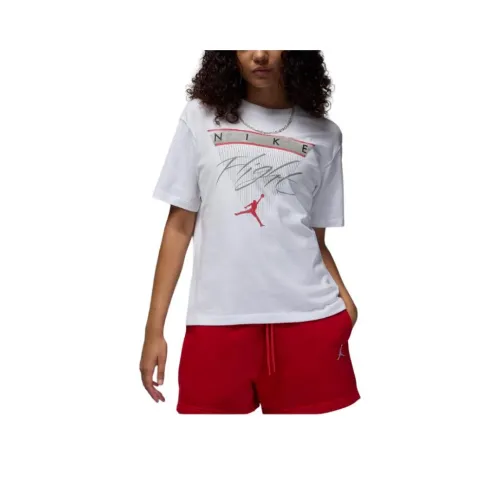 Jordan Flight HeritageGRAPHIC T Рубашка с рукавом с оборками T Рубашка Женская Белая