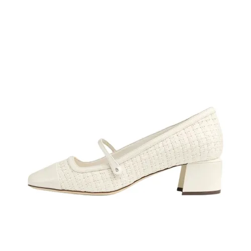 Jimmy Choo Elisa Грубый каблук Высокие каблуки 4,5 см Женские Белые