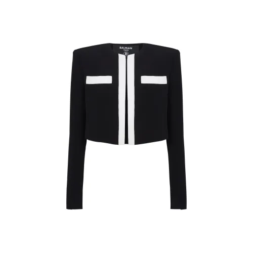 BALMAIN FW24 Куртки и Пальто Женские Черные