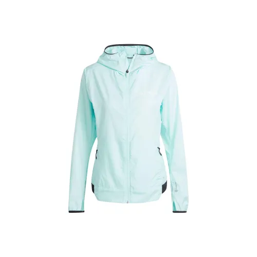 Adidas Промытый синий Женские Куртки