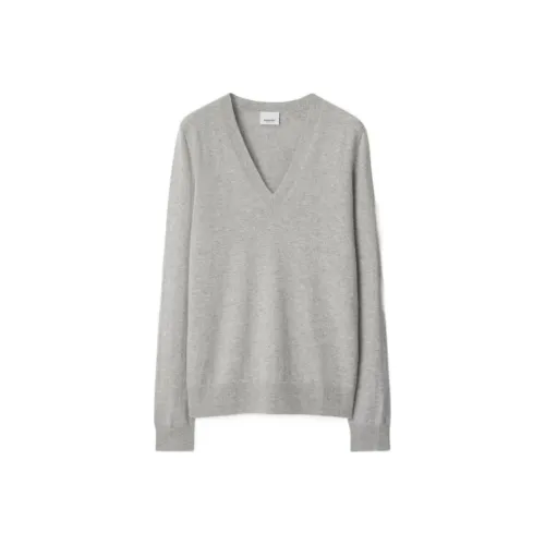 Burberry FW24 Кашемировый свитер женский серый