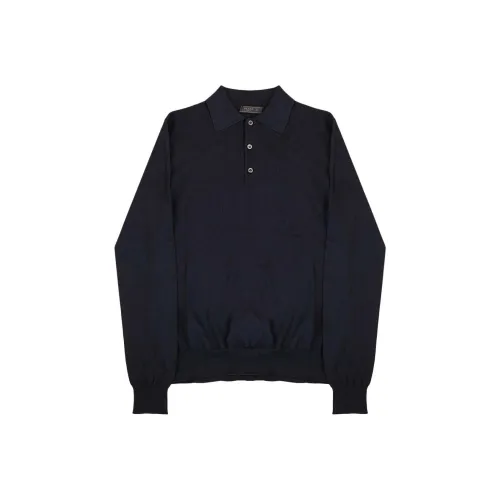 PRADA Поло Унисекс Морской Синий