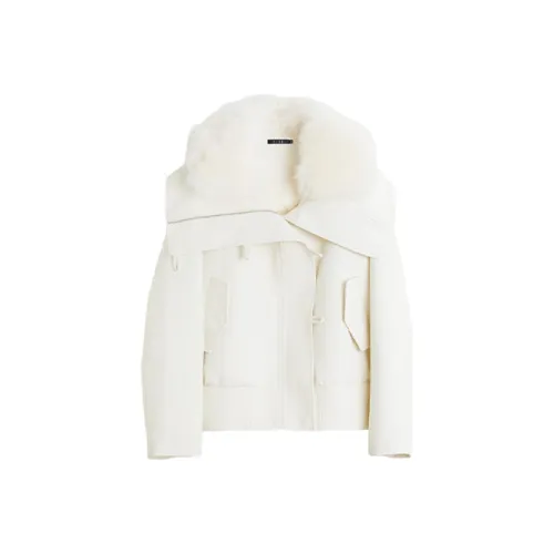 ELLE Белый Женский Пуховик