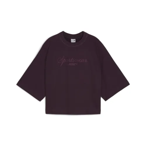 PUMA CLASSICS+ Темно-фиолетовые Женские T-рубашки