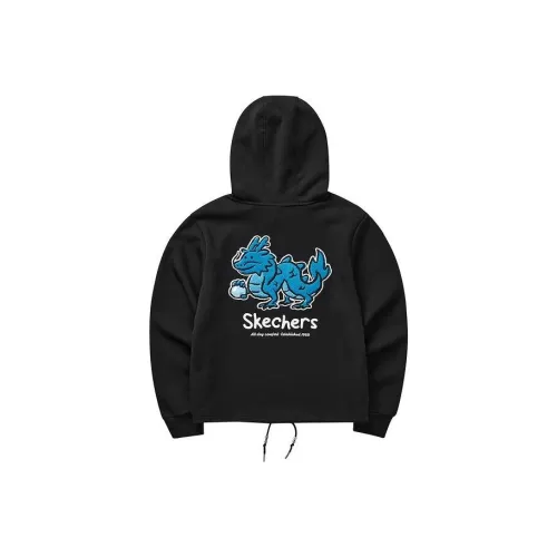 Skechers Новогодний Свитшот Женский Углеродно-Черный