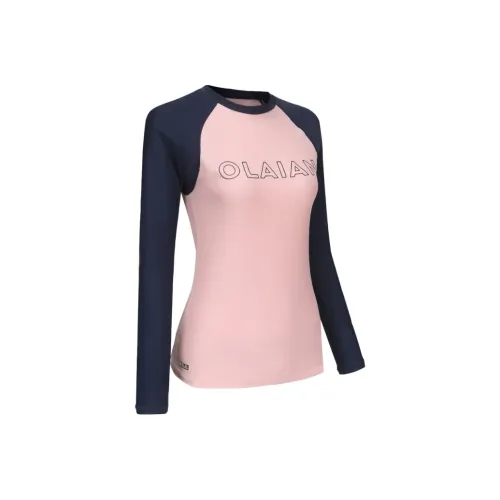 DECATHLON OLAIAN T-рубашка Женская Темно-розовая Темно-синяя