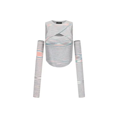 GIMING Трикотаж Женский Синий Цветок