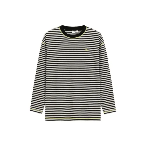 GAP T-рубашка Женская Черно-белая Полосатая