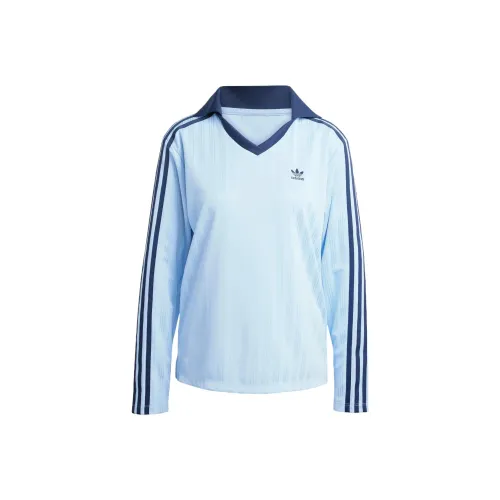 Adidas Originals Adicolor Поло Женское Небесно-Синий