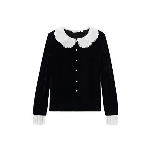 Alxnan Черные Женские Рубашки