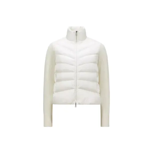 Moncler Padded Corduroy Series Белая Женская Пуховая Куртка