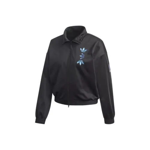 Adidas Originals Куртки и Пальто Женские Черный Королевский Синий