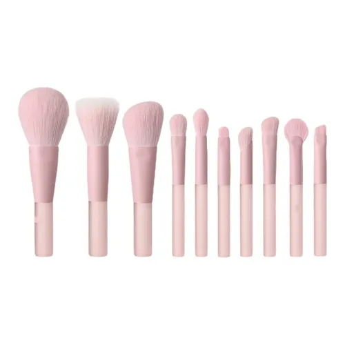YOUYUYAN Половина сахара Персик Мини Кисть для макияжа Набор Настройка Портативный 10 шт Упаковка