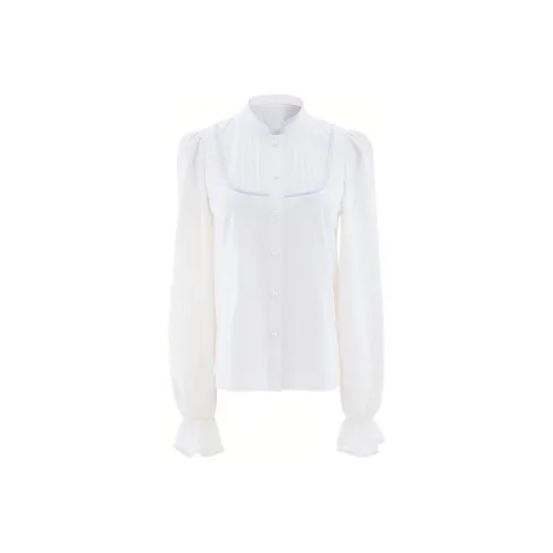 Blovelan Рубашка Женская Абрикосовая Белая