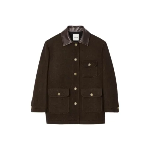 Sandro Куртка Женская Коричневая Желтая