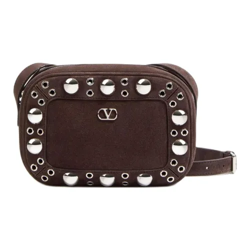 Valentino Garavani Замша Сумка через плечо Сумка на плечо Мужская Коричневая