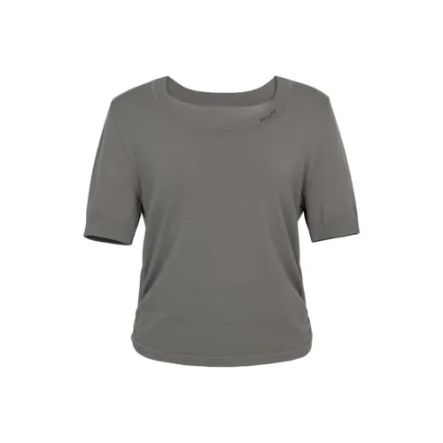 XG Серо-зеленый Женские Короткие Топы