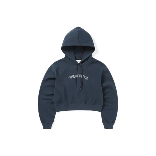 Thisisneverthat SS24 Свод Логотип W Толстовка Темно-синий Синий Толстовка Женская Морской Синий