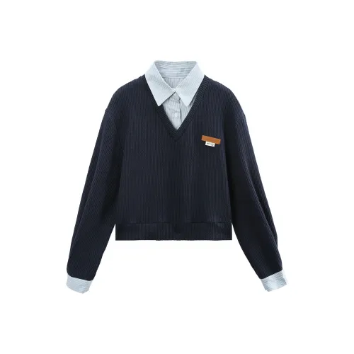 A paradise for awakening Толстовка Женская Темно-синяя