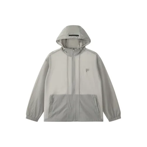 FILA FUSION LIFE Дышащий Быстросохнущий Защита от ультрафиолета Одежда с защитой от солнца Мужской Серый Каменный Коричневый