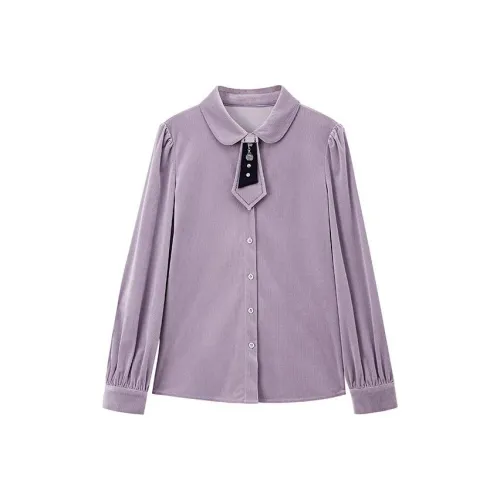 Pit Серо-фиолетовые Женские Рубашки