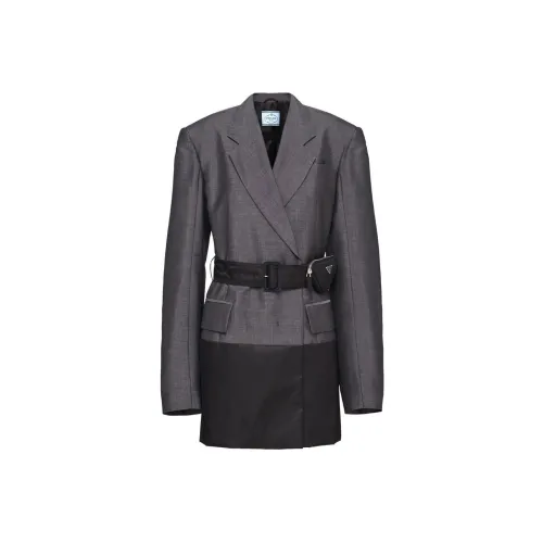 PRADA Угольно-серые Женские Куртки