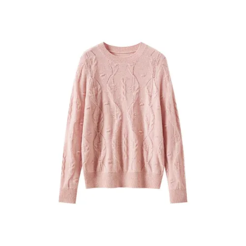 JINJU Кашемир Свитер Женские Heather Pink