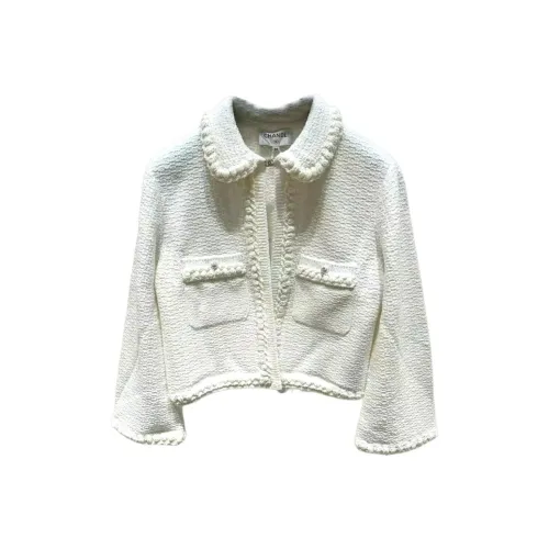 CHANEL 25P Куртки и Пальто Женские Белые