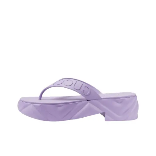 GUCCI Шлепанцы 5,2 см Женские Светло-фиолетовые
