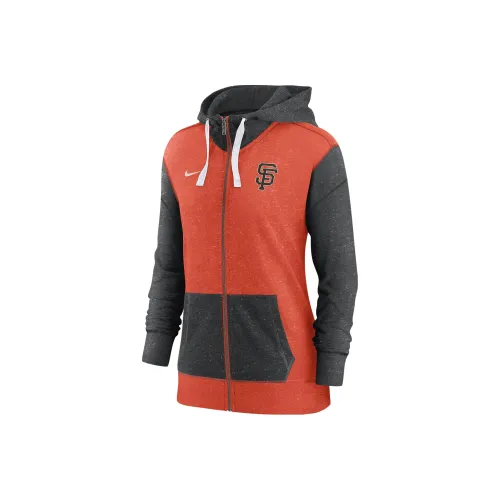 NIKE Многоцветный черный & Апельсин Женские Куртки