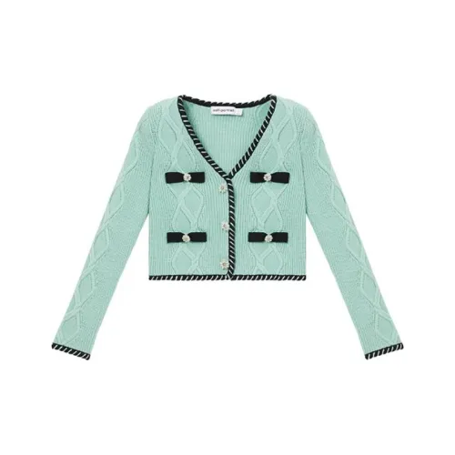 Self Портрет Трикотаж Женский Мятно-Зеленый