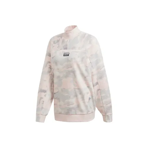 Adidas Originals Свитер Толстовка Женские Розово-белый Дымчато-серый Светло-серый Пустыня Розовый