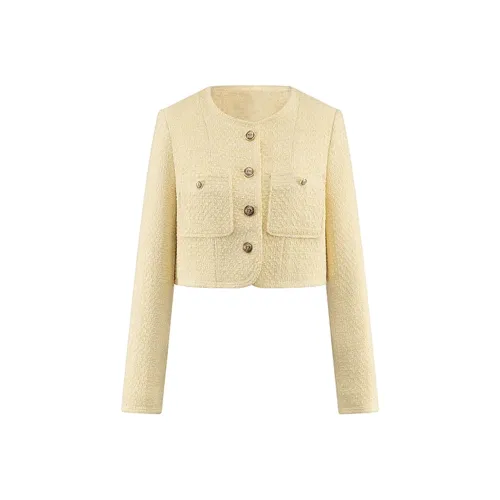 Wbwq Куртки Пальто Женские Мягкий Грушево-желтый