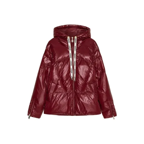 DKNY Пуховик Женский Бордовый