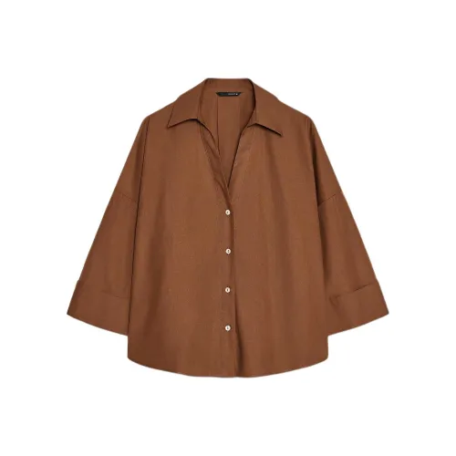ZARA Коричневые Женские Рубашки