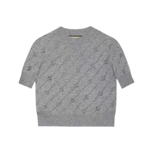 GUCCI FW24 Кашемировый свитер женский серый