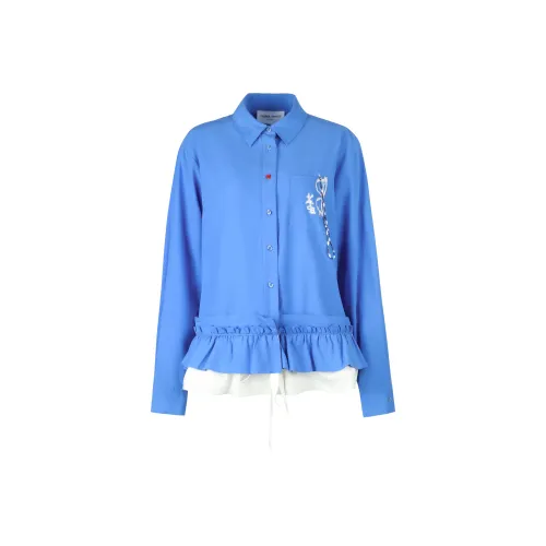 Valeria Obbaco Рубашка Женская Синяя