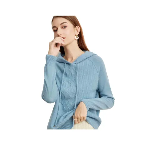 MIHUANG Кашемир Свитер Женский Сосновый Синий