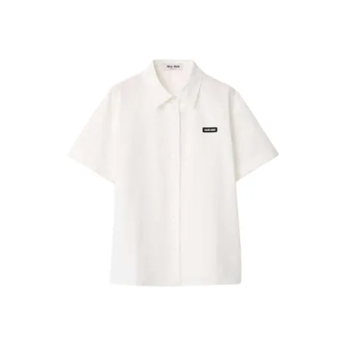 MIU MIU SS25 Рубашка Женская Белая