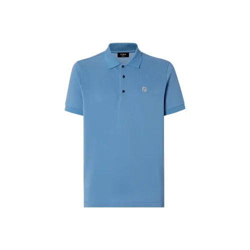 FENDI SS25 Поло Мужское Синее