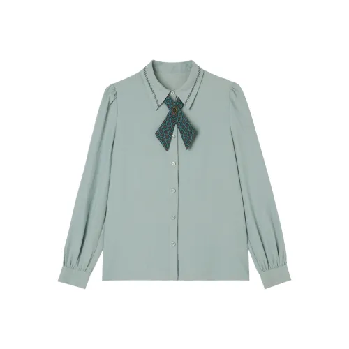 Pit Серо-зеленая Женская Рубашка