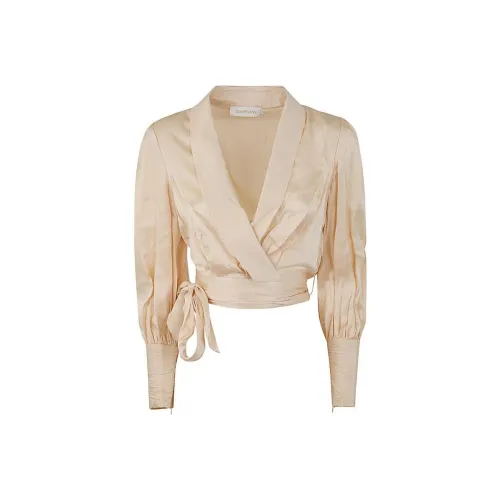 Zimmermann SS24 Рубашка Женская Чайный Коричневый