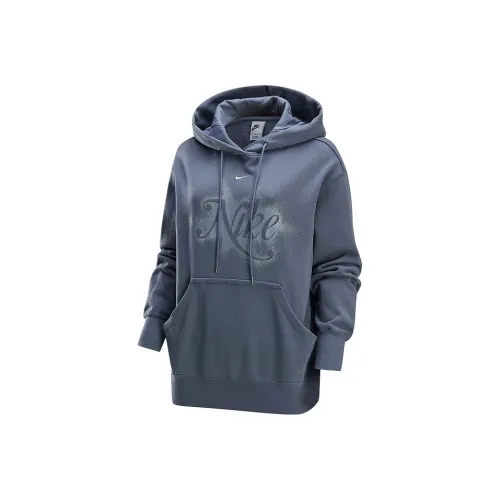 Nike Толстовка Женская Серо-Синяя